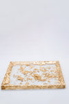 gold square tray