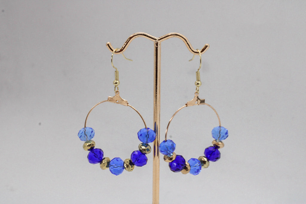 Double Blue & Gold Earrings