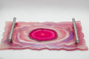 Magenta Swirls w/ Real Pink Geode Slice