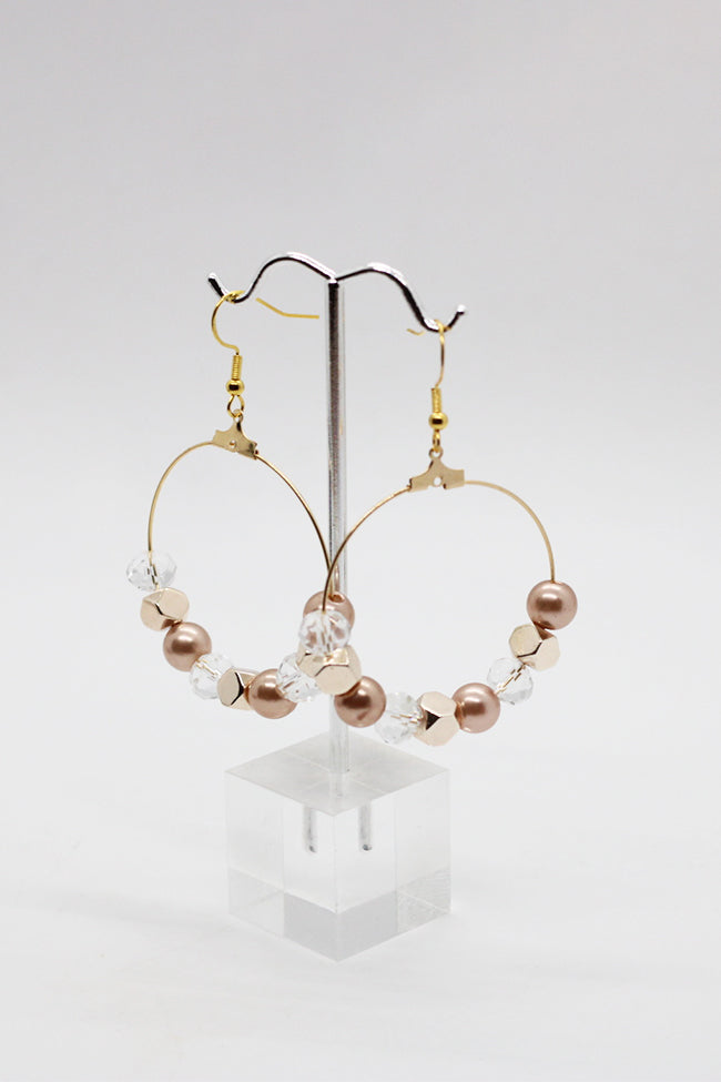 Gold Pearl Nuggets Earrings