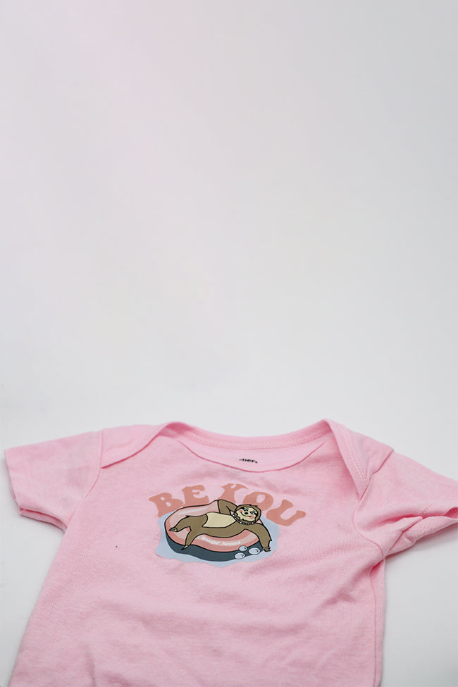 pink Be You baby onesie