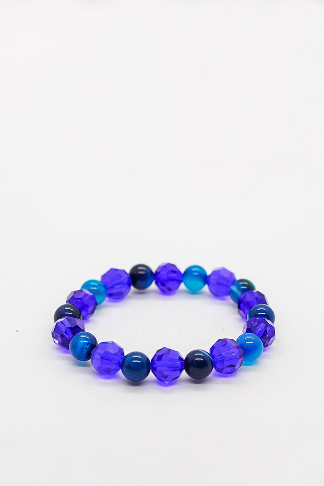 Blue Agate Crystals Bracelet