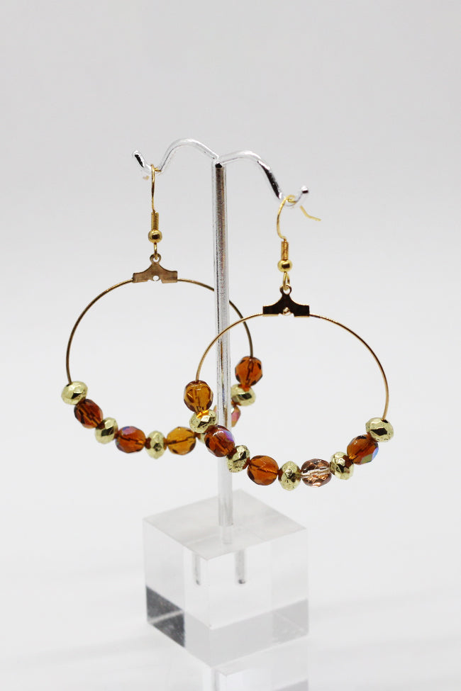 “Amber Crystals” Earrings