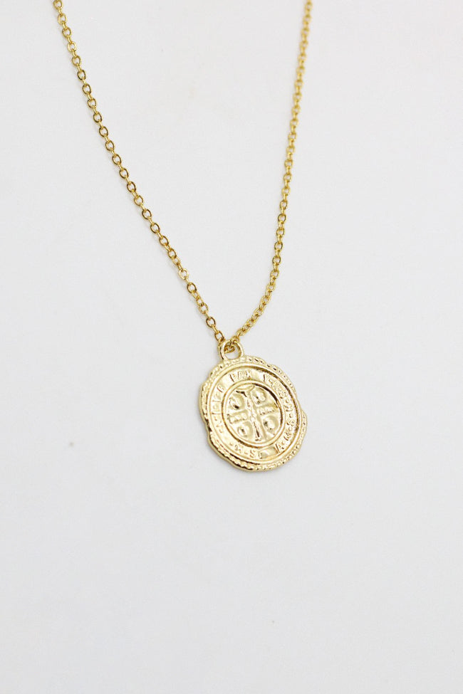 greek gold coin necklace