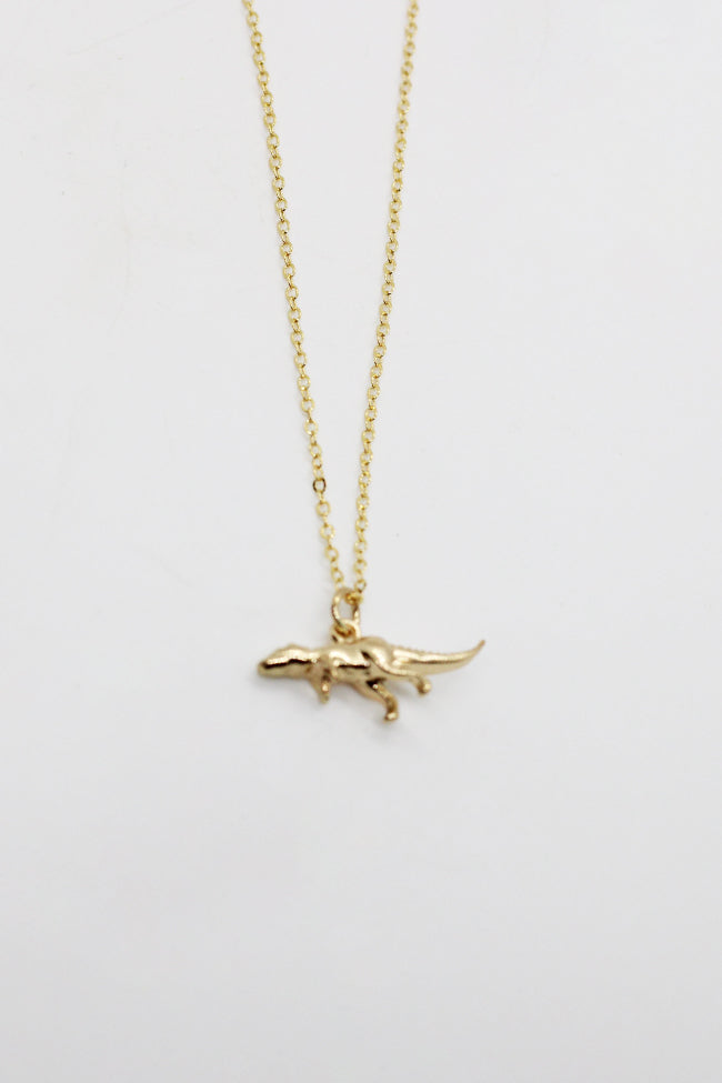 Gold T-Rex Necklace