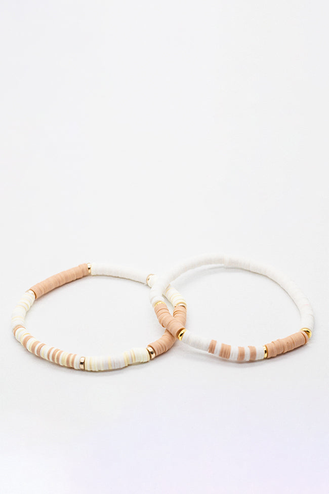neutral clay disc anklet