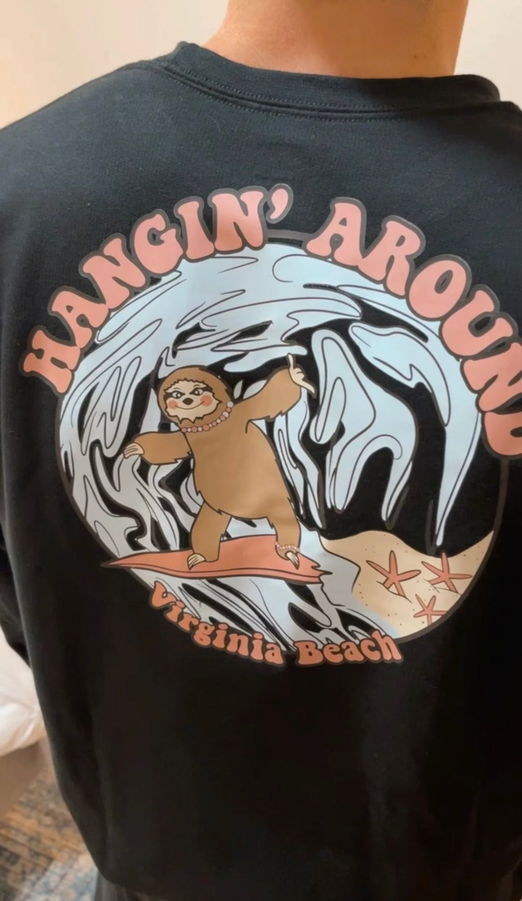Hangin' Around Surfing Sloth Sweatshirt
