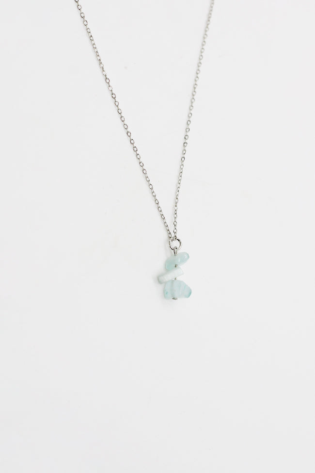 Jade Geode Silver Necklace