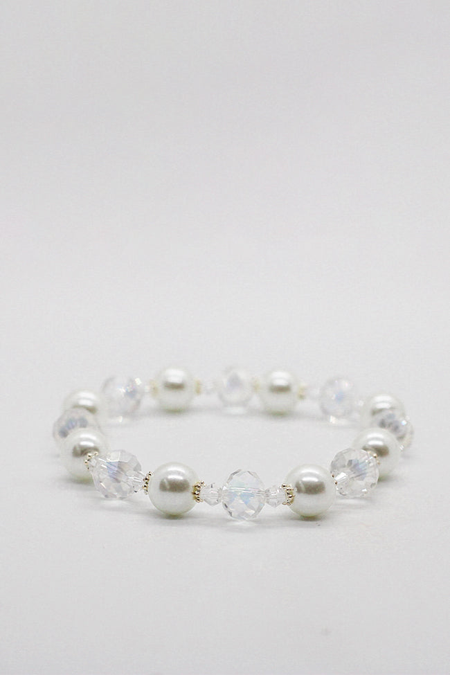 Pearl & Clear Crystal Bracelet