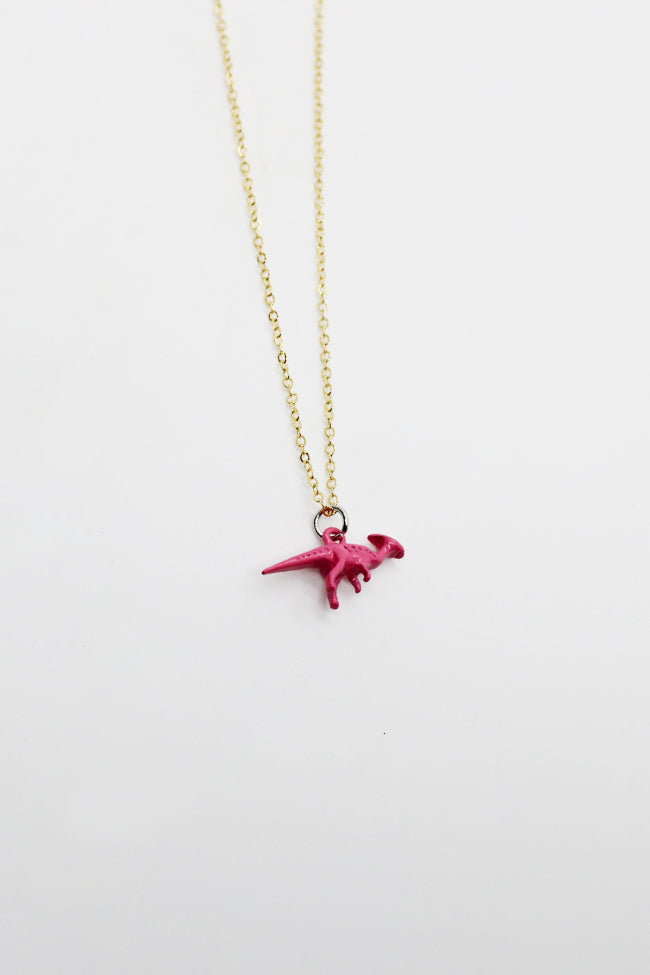 Pink Parasaur Necklace
