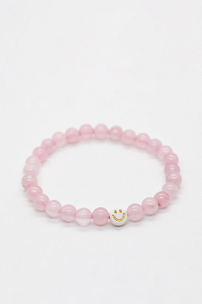 “Smiley” Rose Quartz Bracelet
